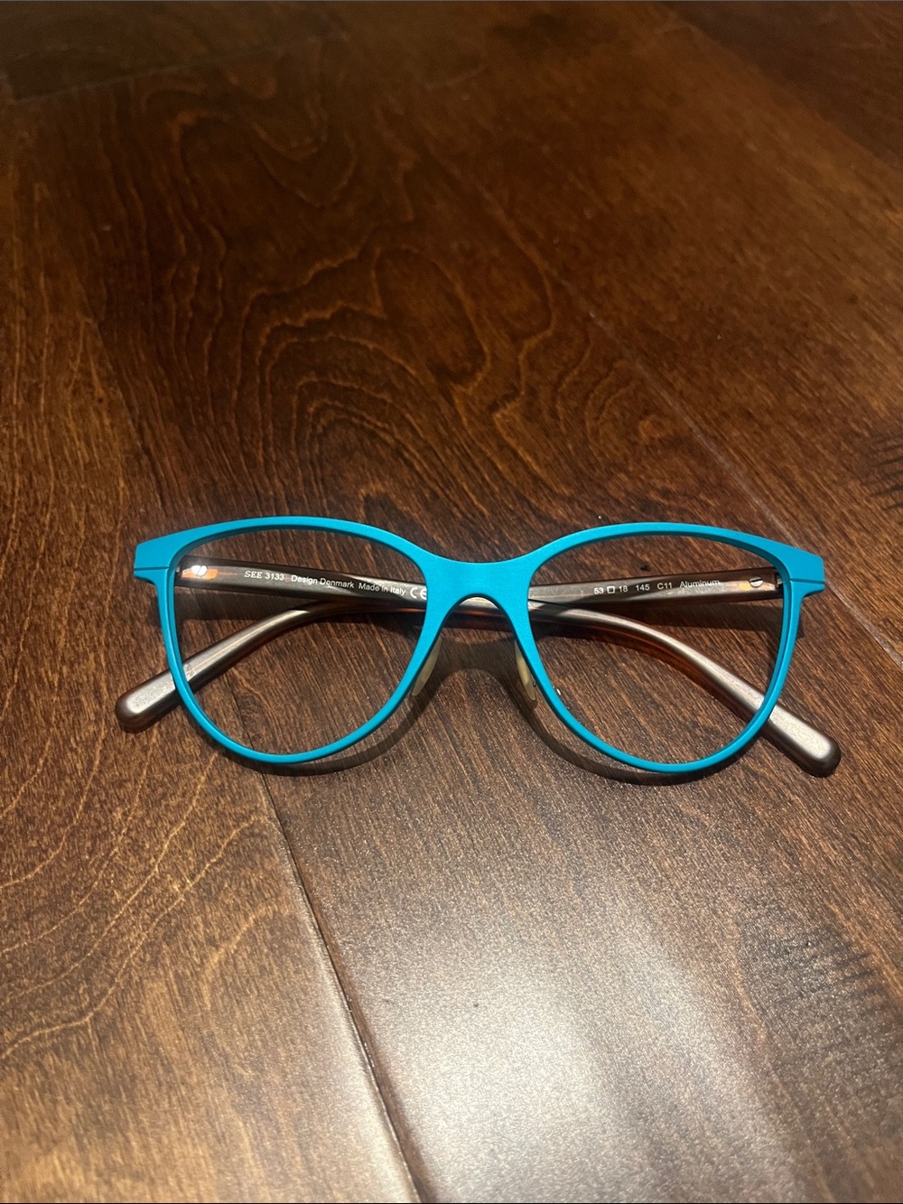 SEE Small Batch Turquoise Blue Cat-Eye Eyeglasses - rare find!